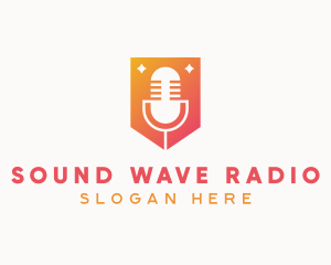 Radio - Gradient Radio Mic logo design