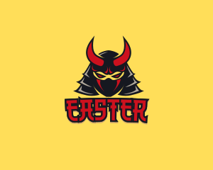 Sports Team - Horn Demon Samurai logo design