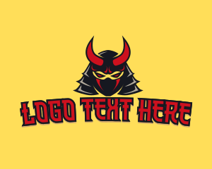 Sports Team - Horn Demon Samurai logo design