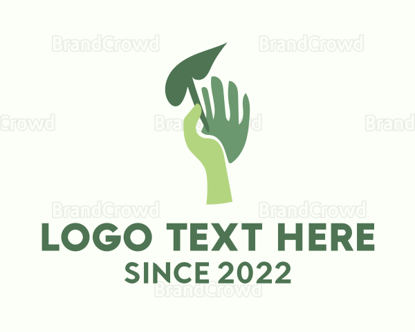 Hand Plant Nature Logo