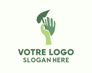 Hand Plant Nature  Logo