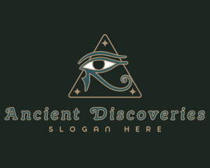 Horus Eye Hieroglyph logo design