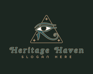 Historic - Horus Eye Hieroglyph logo design