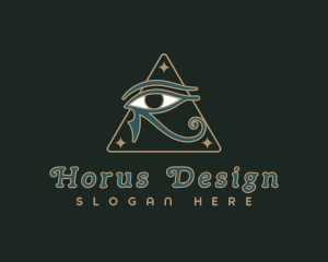 Horus Eye Hieroglyph logo design