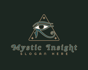 Divination - Horus Eye Hieroglyph logo design