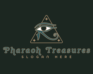 Horus Eye Hieroglyph logo design