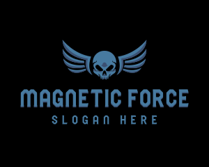 Military Skull Wings logo design