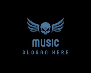 Clan - Military Skull Wings logo design