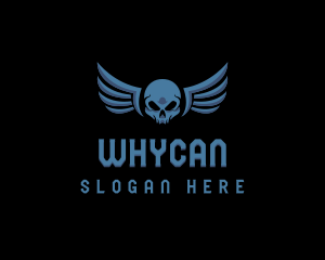 Aircraft - Military Skull Wings logo design
