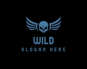 Undead - Military Skull Wings logo design