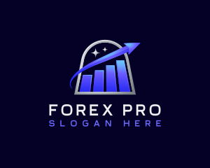 Forex - Arrow Chart Growth logo design