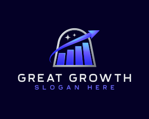 Arrow Chart Growth logo design