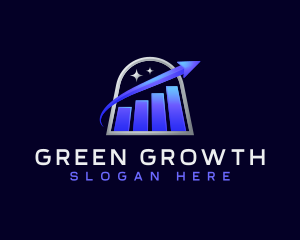 Arrow Chart Growth logo design