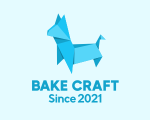 Blue Dog Origami logo design