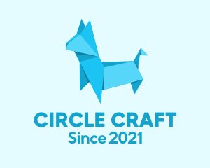 Blue Dog Origami logo design