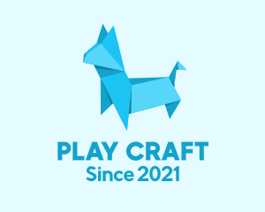 Blue Dog Origami logo design