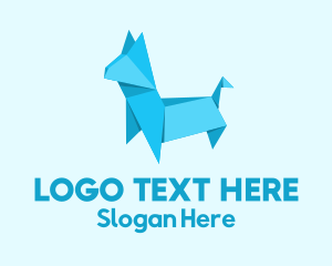 Blue Dog Origami Logo