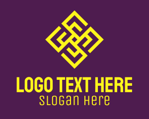 Gold Outline Textile  Logo