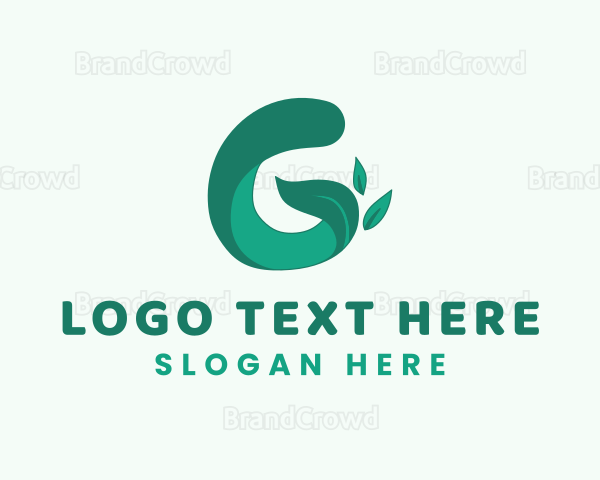 Herbal Leaf Letter G Logo