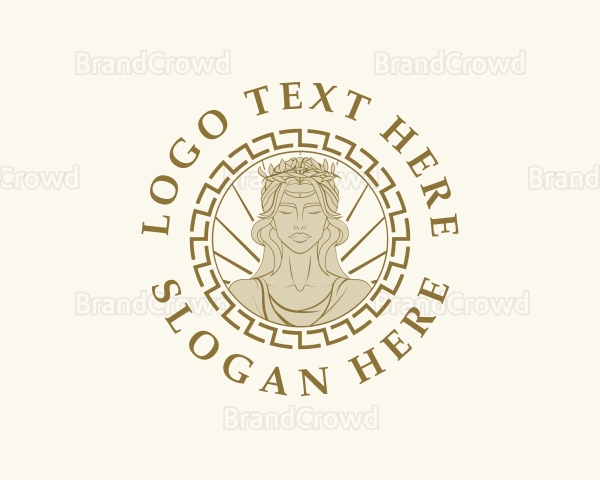 Greek Goddess Woman Beauty Logo