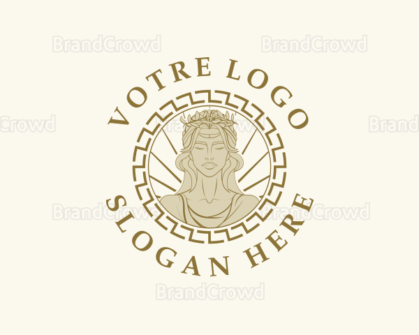Greek Goddess Woman Beauty Logo