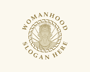 Greek Goddess Woman Beauty Logo