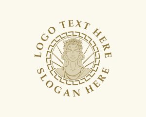 Mascot - Greek Goddess Woman Beauty logo design