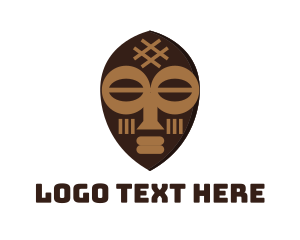 Jamaican - Tribal Art Mask logo design