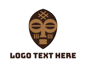 Voodoo - Tribal Art Mask logo design