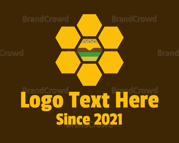 Honeycomb Burger Sandwich Logo