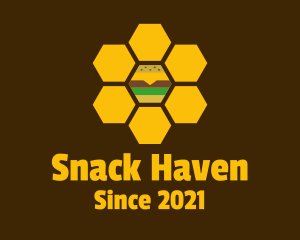 Honeycomb Burger Sandwich  logo design