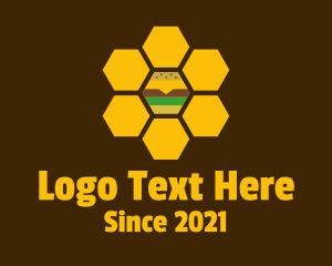 Honeycomb - Honeycomb Burger Sandwich logo design