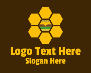 Honeycomb Burger Sandwich  Logo