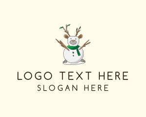 Snowman - Bear Snowman Bear logo design