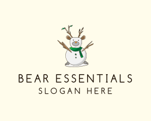 Bear Snowman Bear logo design