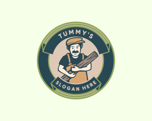 Hipster - Carpenter Builder Handyman logo design