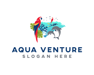 Scubadiving - Honduras Wildlife Map logo design