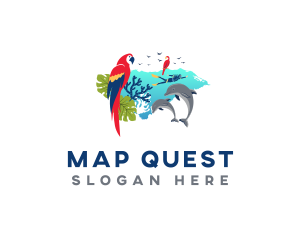 Honduras Wildlife Map logo design