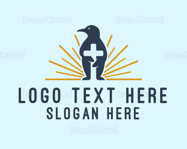 Penguin Christian Cross Logo
