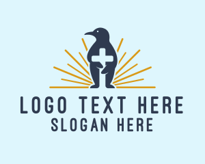 Religion - Penguin Christian Cross logo design