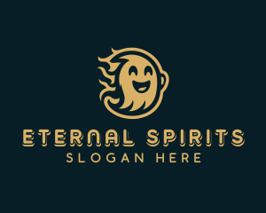 Smiling Ghost Spirit logo design