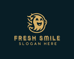 Smiling Ghost Spirit logo design