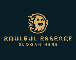 Soul - Smiling Ghost Spirit logo design