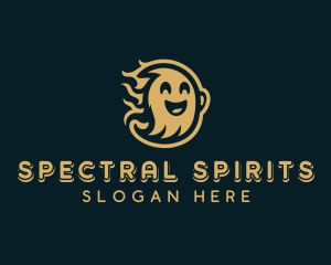 Smiling Ghost Spirit logo design