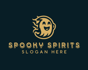 Smiling Ghost Spirit logo design