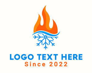 Hot - Fire Snow Thermal logo design