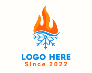 Heating - Fire Snow Thermal logo design
