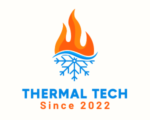 Thermal - Fire Snow Thermal logo design