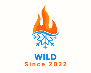 Heater - Fire Snow Thermal logo design