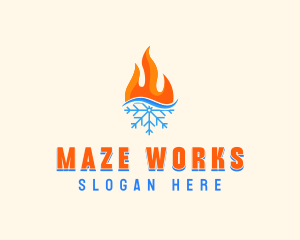 Fire Snow Thermal  logo design